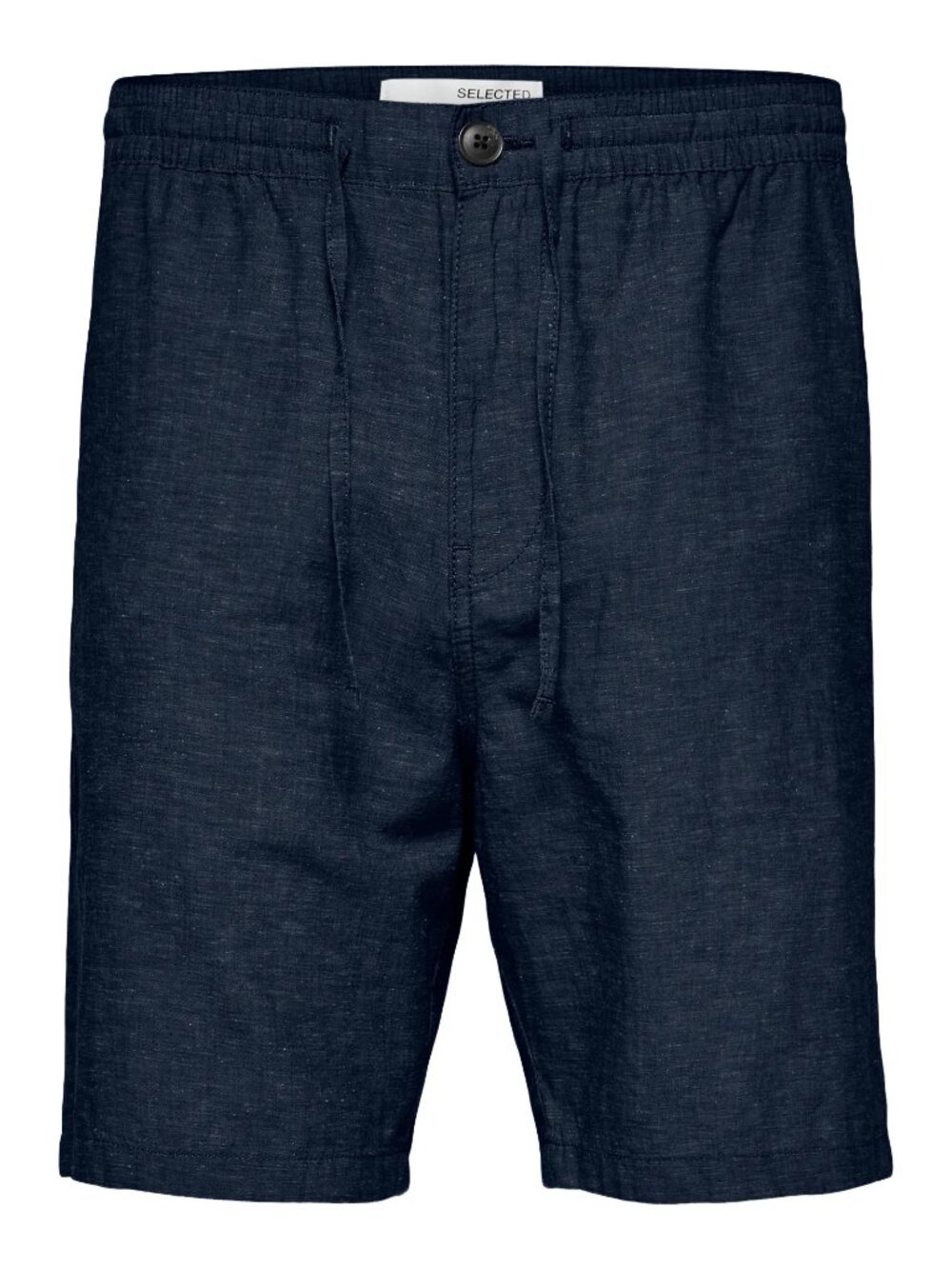 Selected Homme Navy Linen Drawstring Shorts/5936